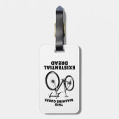 Deze machine geneest existentiële gevreesde fiets bagagelabel (Achterkant verticaal)