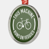 Deze machine rijdt op de veggies fiets metalen ornament (Links)