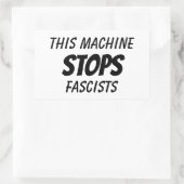 Deze machine stopt fascisten rechthoekige sticker (Tas)