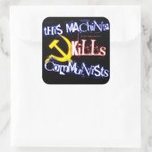 Deze machine... vierkante sticker (Tas)