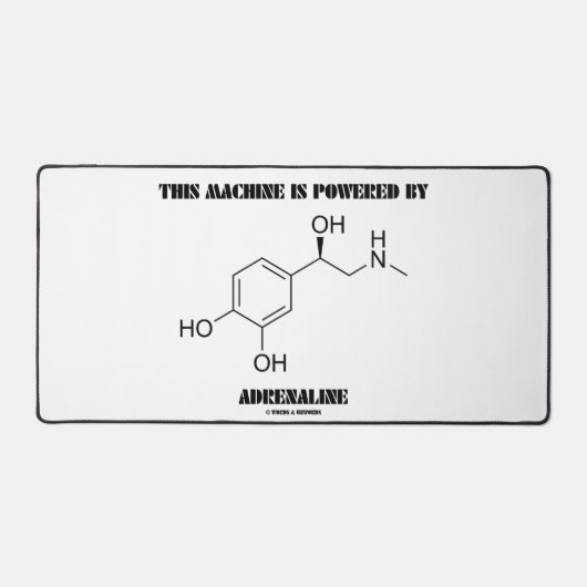 Deze machine wordt aangedreven door adrenaline-mol bureaumat (Voorkant)