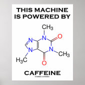 Deze machine wordt aangedreven door cafeïne (molec poster (Voorkant)