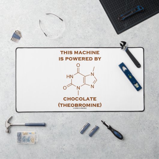 Deze machine wordt aangedreven door chocolade theo bureaumat (Werkstation)