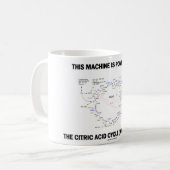 Deze machine wordt aangedreven door de citroenzuur koffiemok (Voorkant links)