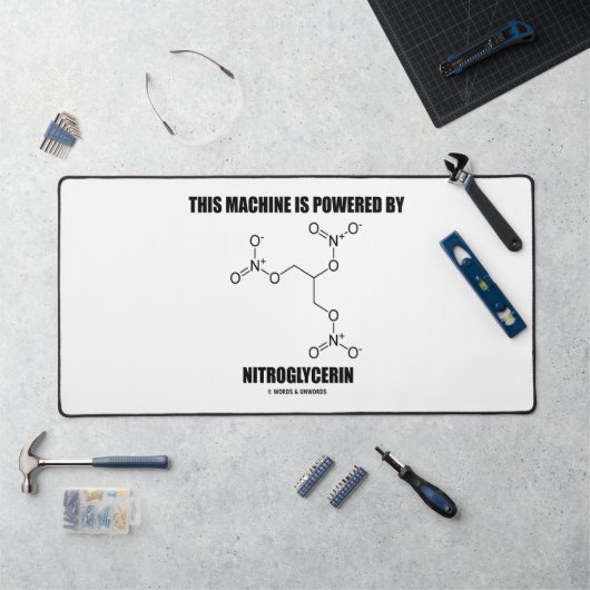 Deze Machine Wordt Aangedreven Door Nitroglycerine Bureaumat (Werkstation)