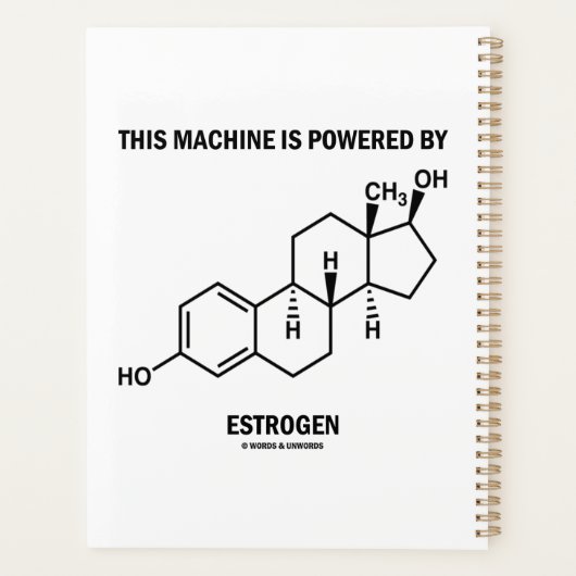 Deze machine wordt aangedreven door oestrogeen (mo planner (Achterkant)