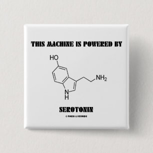 Deze machine wordt aangedreven door serotonine (ch vierkante button 5,1 cm