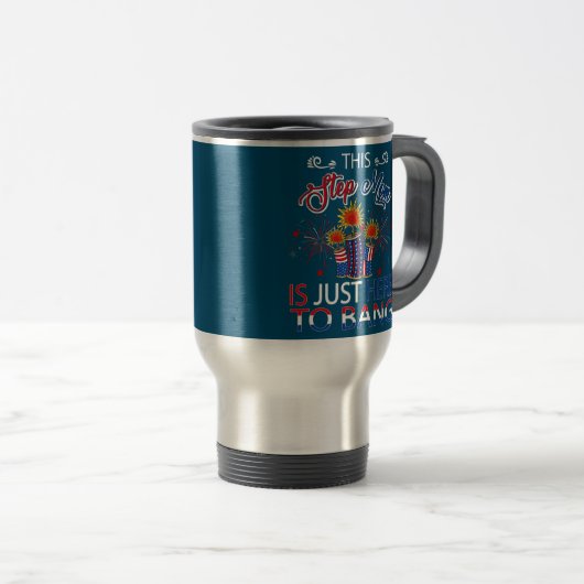 Deze mam is hier om Firecrackers te bang. Reisbeker (Voorkant rechts)