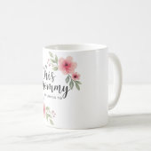 Deze mama behoort tot - gepersonaliseerde bloemige koffiemok (Voorkant rechts)