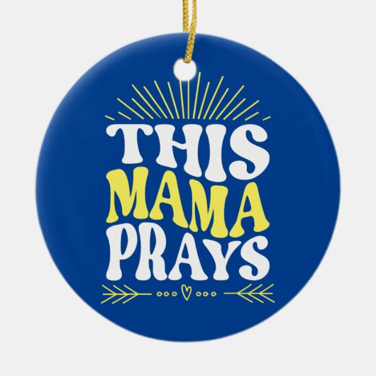 Deze mama bidt Momma Christelijke mama Faith Keramisch Ornament (Voorkant)