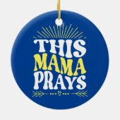 Deze mama bidt Momma Christelijke mama Faith Keramisch Ornament (Achterkant)