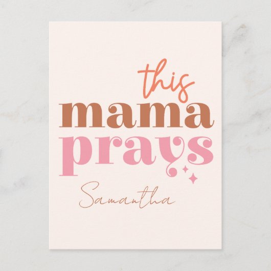 Deze Mama Bidt - Rustiek Boho Design Briefkaart (Voorkant)