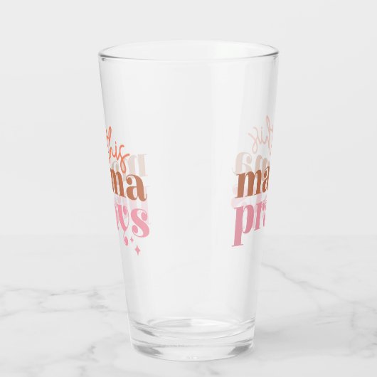Deze Mama Bidt - Rustiek Boho Design Glas (Rechts)