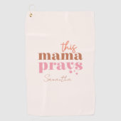 Deze Mama Bidt - Rustiek Boho Design Golfhanddoek (Voorkant)