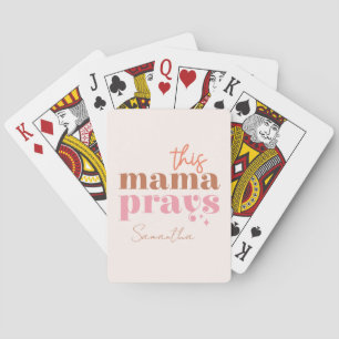 Deze Mama Bidt - Rustiek Boho Design Pokerkaarten