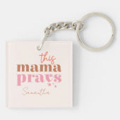 Deze Mama Bidt - Rustiek Boho Design Sleutelhanger (Achterkant)