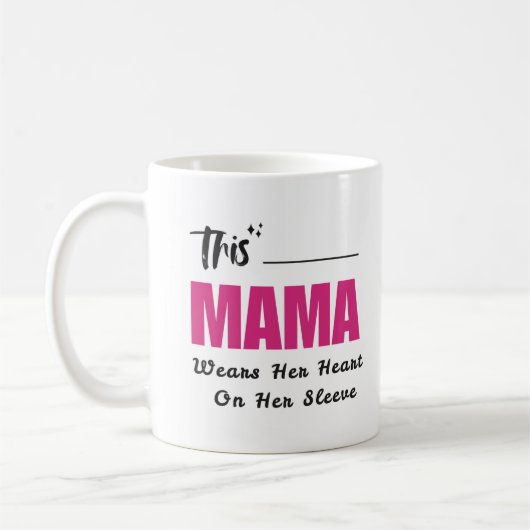 Deze mama draagt haar hart op haar Sleeve Koffiemok (Links)
