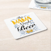 Deze mama heeft een bier nodig kartonnen onderzetters (Schuin)