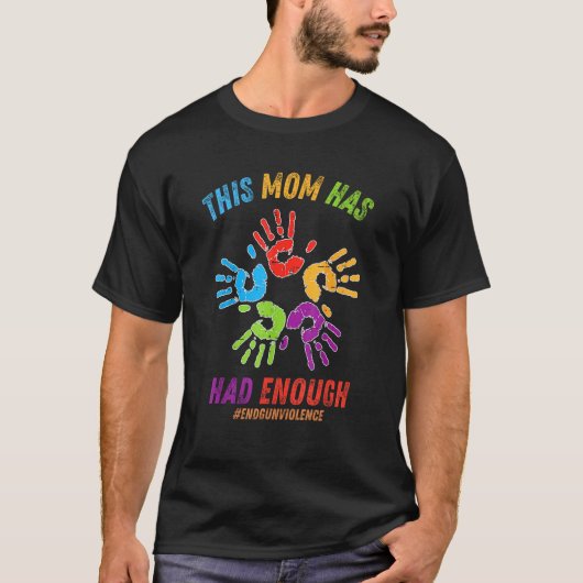 Deze mama heeft genoeg geweld gehad mam pap Kind T-shirt (Voorkant)