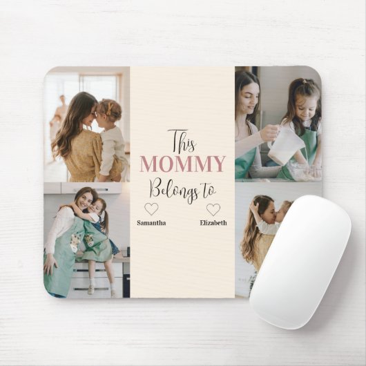 "Deze mama hoort bij" Custom Photo Mousepad Muismat (Met muis)
