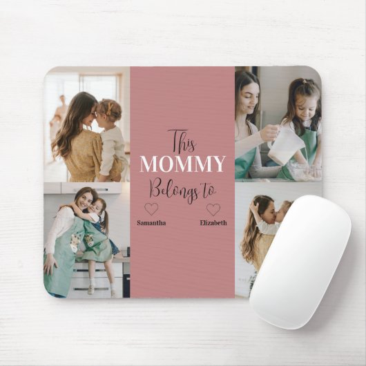 "Deze mama hoort bij" Custom Photo Mousepad Muismat (Met muis)