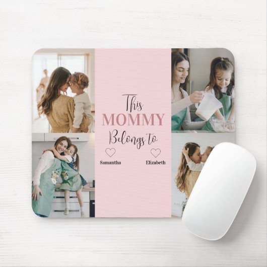 "Deze mama hoort bij" Custom Photo Mousepad Muismat (Met muis)