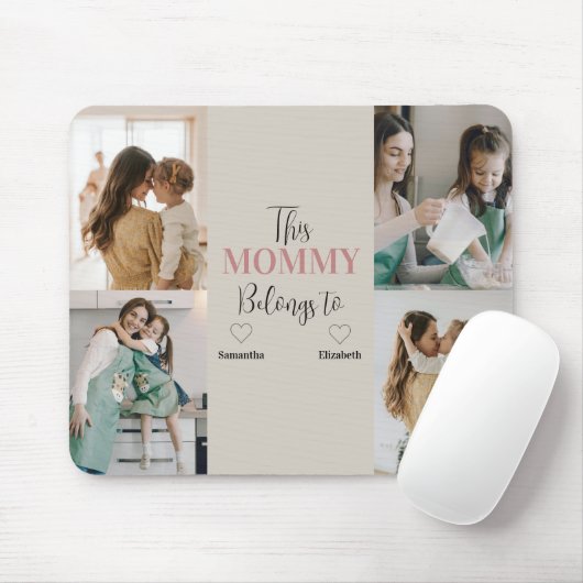 "Deze mama hoort bij" Custom Photo Mousepad Muismat (Met muis)