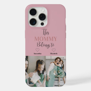 "Deze mama hoort bij" Custom Photo Phone Case iPhone 15 Pro Max Case