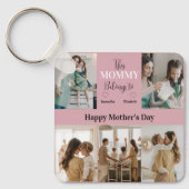 Deze mama hoort bij - gepersonaliseerde foto | sleutelhanger (Voorkant)