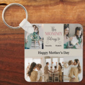 Deze mama hoort bij - gepersonaliseerde foto | sleutelhanger (Voorkant)