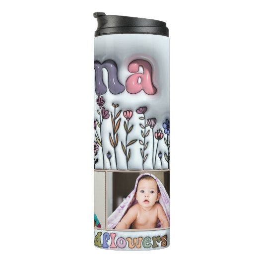 Deze mama houdt van haar wilde bloemen Afbeelding Thermosbeker (Geroteerd rechts)