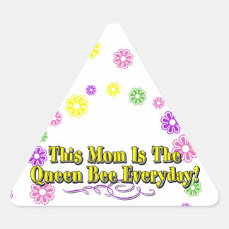 Deze mama is de koningin elke dag! Type en bloemen Sticker