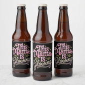 Deze mama is gloeiende Moederdag Bier Etiket (Flessen)