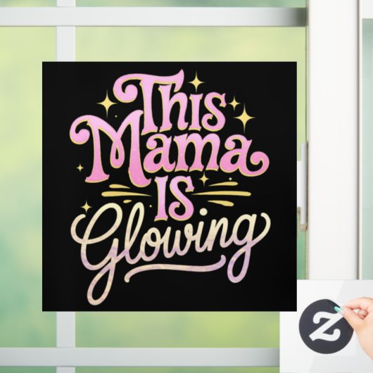 Deze mama is gloeiende Moederdag Raamsticker (Huis)