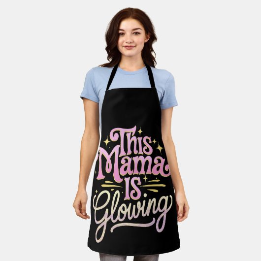 Deze mama is gloeiende Moederdag Schort (Gedragen)