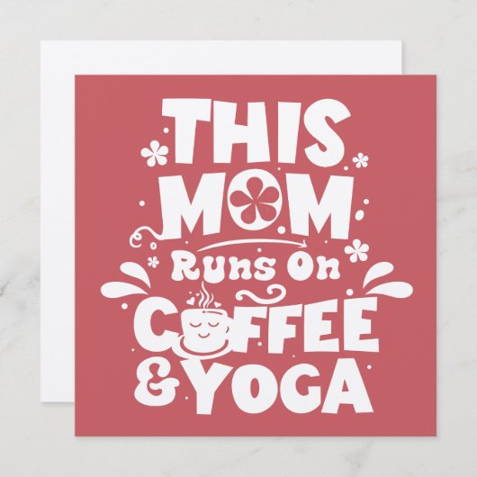 Deze mama loopt op Coffee & Yoga moeder Schattige (Voorkant / Achterkant)