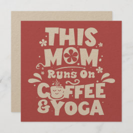 Deze mama loopt op Coffee & Yoga moeder Schattige 
