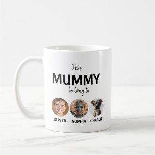 Deze mama mama behoort toe, Kinder gezicht 3 foto' Koffiemok
