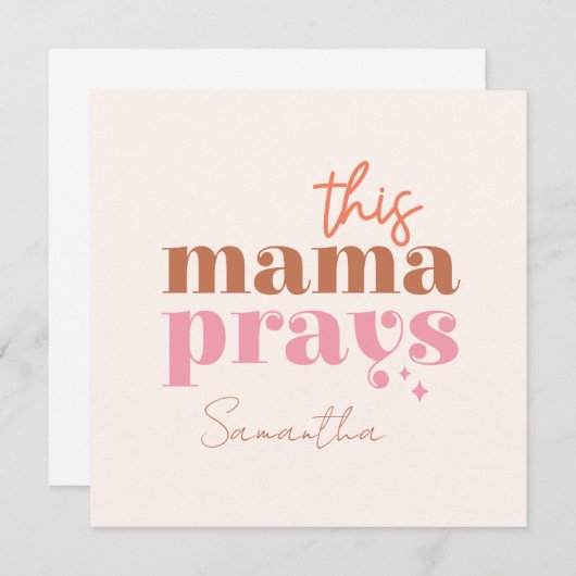 Deze mama Prays (Voorkant / Achterkant)