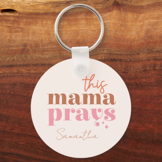 Deze mama Prays Sleutelhanger (Voorkant)