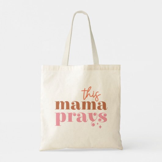Deze mama Prays Tote Bag (Achterkant)