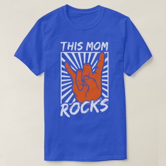 Deze mama rocks beste moeder rock en roll t-shirt (Design voorkant)