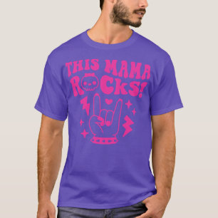 Deze mama rockt rock en roll mam t-shirt
