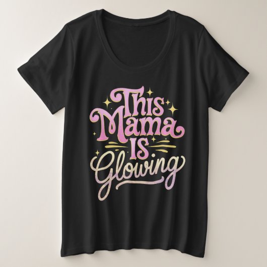 Deze Mama Straalt Moeder Moederdag Grote Maat T-shirt (Design voorkant)