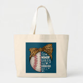 Deze Mamaw houdt van haar Baseball Boy Moederdag Grote Tote Bag (Voorkant)