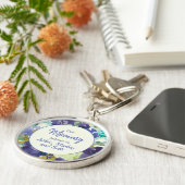 Deze mammie behoort tot de Blauwgroen bloem van Na Sleutelhanger (Zijkant)