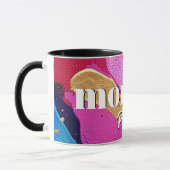 Deze mammie bidt roze en blauwe Abstracte Mok (Links)