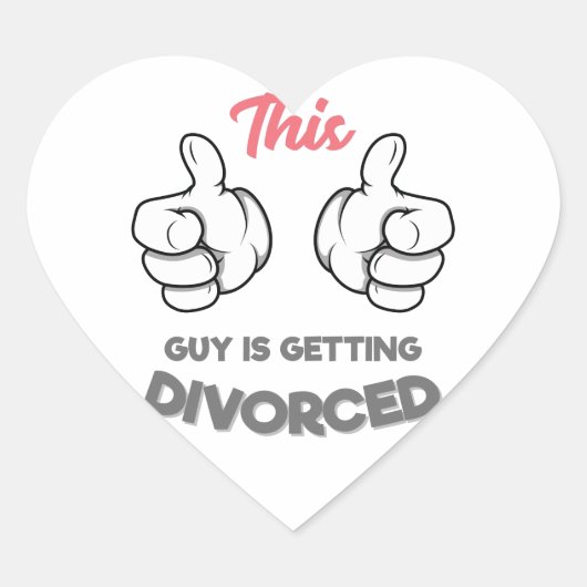 Deze man gaat scheiden hart sticker (Voorkant)