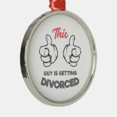 Deze man gaat scheiden metalen ornament (Rechts)