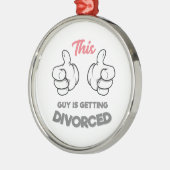 Deze man gaat scheiden metalen ornament (Links)